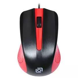 Мышь Oklick 225M 288237 черный/красный оптическая (1000dpi) USB (3but)