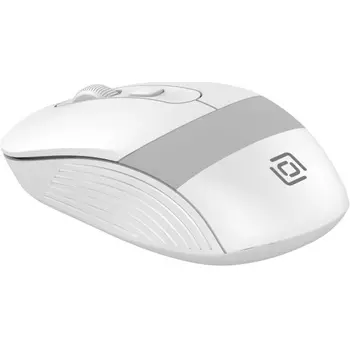 Мышь Oklick 310M белая/серая оптическая (2400dpi) USB для ноутбука (4but) (1869103)