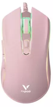 Мышь Rapoo V25S-PINK игровая проводная, розовая