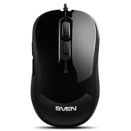 Мышь Sven RX-520S SV-017637 черная, бесшумн. клав, 5+1кл. 3200DPI, 1,5м