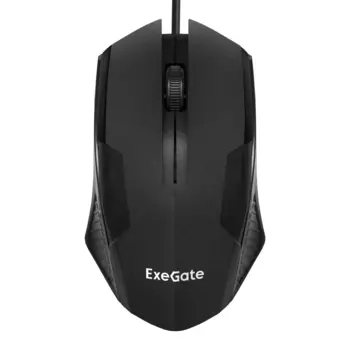 Мышь Exegate SH-9025S EX293641RUS USB, оптическая, 1000dpi, 3 кнопки и колесо прокрутки, длина кабеля 1,7м, черная, RTL