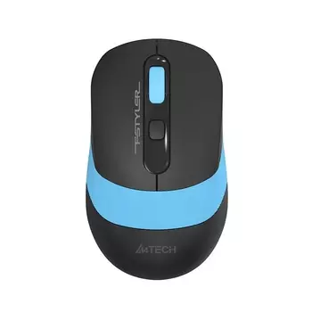 Мышь Wireless A4Tech Fstyler FG10S черный/синий оптическая 2000dpi silent USB (4but) (1204065)
