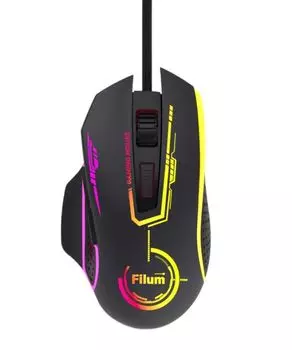 Мышь Filum FL-GM10-BK оптическая USB 6 кл., DPI: 8800, черная, Windows XP/Vista/7/8/10, MacOS