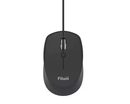 Мышь Filum FL-M10-BK оптическая USB 4 кл., DPI: 800/1200/1600/2400, черная, Windows XP/Vista/7/8/10, MacOS