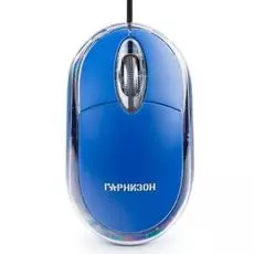 Мышь Гарнизон GM-100B синяя, USB, чип-Х, 1000dpi, 2 кнопки+колесо/кнопка