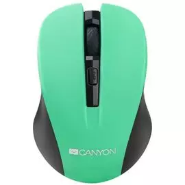 Мышь Wireless Canyon MW-1 CNE-CMSW1GR зеленый, DPI 800/1000/1200 DPI, 3 кнопки и колесо прокрутки, прорезиненное покрытие
