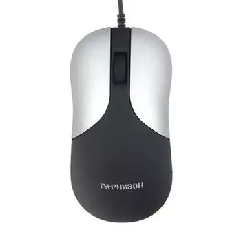 Мышь Гарнизон GM-215 черный/серый, USB, 1000dpi, 1.5 м