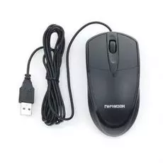 Мышь Гарнизон GM-225XL USB, чип- Х, чёрный, 2м, 1000 DPI, 2кн.+колесо-кнопка, кабель 2м