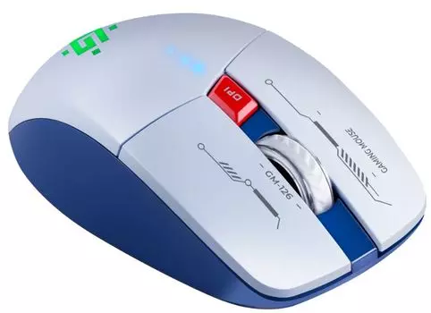 Мышь Wireless Defender Tisa GM-126 бело-синяя, LED, 7D, 2.4+BT, 1600dpi
