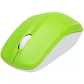 Мышь Wireless Delux M-136 зелено-белая, 800-1600dpi