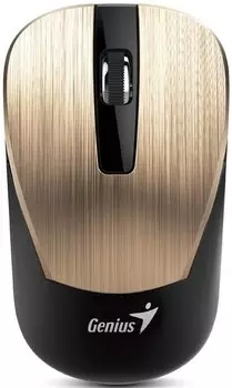Мышь Wireless Genius NX-7015 31030019402 800, 1200, 1600 DPI, микроприемник USB, 3 кнопки, 2.4 GHz, золотистый