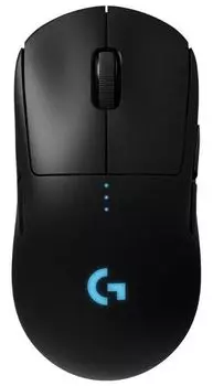 Мышь Wireless Logitech G Pro 910-005274 черная, оптическая (25600dpi), радио, USB2.0, 7but