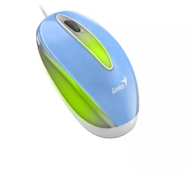 Мышь Genius DX-Mini 31010025402 светодиодная проводная, USB, 1000 DPI, blue
