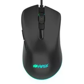 Мышь HIPER Cobra GMUS-4000 чёрная, USB, 6 кнопок, 6400 dpi, Sunplus A6651B, RGB подсветка