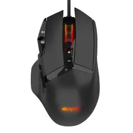 Мышь HIPER DRACO GMUS-5000 чёрная, USB, 9 кнопок, 6200 dpi, PMW3327, OMRON+Kailh, RGB подсветка
