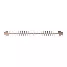 Патч-панель NIKOMAX NMC-RP48-BLANK-1U-MT 19" HD, 1U, наборная, под 48 модулей Keystone, UTP/STP, с заземлением, с органайзером, металлик