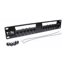 Патч-панель TWT TWT-PP12UTP-10 12 портов, UTP, кат.5E, 1U, уст. размер 254 мм