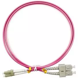 Кабель патч-корд волоконно-оптический Cabeus FOP-50-OM4-LC-SC-1,5m duplex, LC-SC 50/125 mm OM4, 1,5м, LSZH