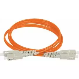 Патч-корд волоконно-оптический Hyperline FC-AWS1/D-50-SC/PR-SC/PR-H-1M-LSZH-OR (шнур) MM 50/125, SC-SC, duplex, LSZH, 1 м, бронированный