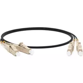 Патч-корд волоконно-оптический Hyperline FC-D2-50-LC/PR-LC/PR-H-1M-LSZH-BK (шнур) MM 50/125, LC-LC, 2.0 мм, duplex, LSZH, 1 м, черный
