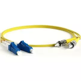 Патч-корд волоконно-оптический Hyperline FC-D2-9-LC/UR-ST/UR-H-10M-LSZH-YL (шнур) SM 9/125 (OS2), LC/UPC-ST/UPC, 2.0 мм, duplex, LSZH, 10 м