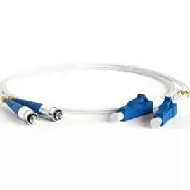 Патч-корд волоконно-оптический Hyperline FC-D2-9A1-FC/UR-LC/UR-H-3M-LSZH-WH (шнур) SM 9/125 (G.657), FC/UPC-LC/UPC, 2.0 мм, duplex, LSZH, 3м
