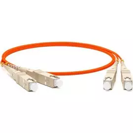 Патч-корд волоконно-оптический Hyperline FC-D3-50-SC/PR-SC/PR-H-5M-LSZH-OR (шнур) MM 50/125, SC-SC, 3.0 мм, duplex, LSZH, 5 м