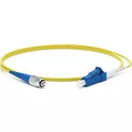 Патч-корд волоконно-оптический Hyperline FC-S2-9-FC/UR-LC/UR-H-1M-LSZH-YL (шнур) SM 9/125 (OS2), FC/UPC-LC/UPC, 2.0 мм, simplex, LSZH, 1 м