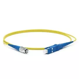 Патч-корд волоконно-оптический Hyperline FC-S2-9-FC/UR-SC/UR-H-3M-LSZH-YL (шнур) SM 9/125 (OS2), FC/UPC-SC/UPC, 2.0 мм, simplex, LSZH, 3 м