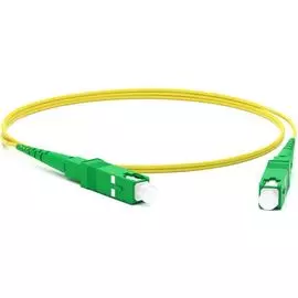 Патч-корд волоконно-оптический Hyperline FC-S2-9-SC/AR-SC/AR-H-1M-LSZH-YL (шнур) SM 9/125 (OS2), SC/APC-SC/APC, 2.0 мм, simplex, LSZH, 1 м