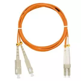 Патч-корд волоконно-оптический NIKOMAX NMF-PC2M2C2-SCU-LCU-003 многомодовый 50/125мкм, стандарта OM2, SC/UPC-LC/UPC, двойной, LSZH нг(A)-HFLTx, 2мм, о