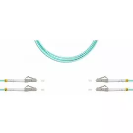 Патч-корд волоконно-оптический TELCORD ШОС-2x2.0-2LC/U-2LC/U-MM503-3м-LSZH-AQ duplex LC/UPC-LC/UPC,