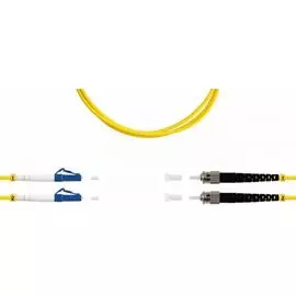 Патч-корд волоконно-оптический TELCORD ШОС-2x3.0-2LC/U-2ST/U-SM-1м-LSZH-YL duplex LC/UPC-ST/UPC, SM