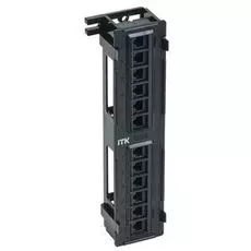 Патч-панель ITK PP12-C5EU-D05 настенная, Cat 5e, 12 портов RJ45 (8p8c), неэкранированная, Dual IDC (110/KRONE)