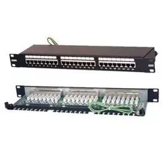 Патч-панель 19" 24xRJ45, FTP, Кат. 6 Eurolan 27B-F6-24BL 1U, 568A/В, черная