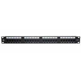 Патч-панель 5bites PPU65-21 19", 1U, Cat 6, 24 порта RJ45 (8p8c), неэкранированная, Dual IDC (110/KRONE)