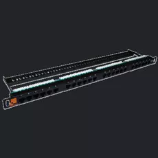 Патч-панель 19, 24xRJ45, UTP, Кат. 6 Lanmaster LAN-PPC24U6 0.5U, компактная