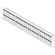 Патч-панель Hyperline PP3-19-48-8P8C-C5E-110D 19", 2U, Cat 5e, 48 портов RJ45 (8p8c), неэкранированная, Dual IDC (110/KRONE)