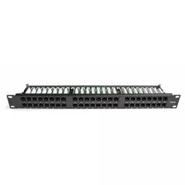 Патч-панель TWT TWT-PP48/1U-U5E 19", 1U, Cat 5e, 48 портов RJ45 (8p8c), неэкранированная, 110 IDC