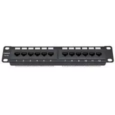 Патч-панель Cabeus PL-12-Cat.5e 10"-Dual IDC 10", установочный размер 236 мм, 12 портов RJ-45, категория 5e, Dual IDC