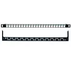 Патч-панель Eurolan 27B-00-24-05BL наборная 19", 0.5 U, 24 порта под UTP Keystone