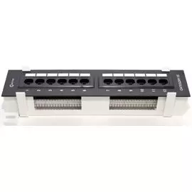 Патч-панель настенная, 12xRJ45, UTP, Кат. 5е 5bites PPU55-04W KRONE,110,dual IDC,10",wall