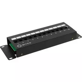 Патч-панель настенная, 12xRJ45, UTP, Кат. 5е 5bites PPU55-08W front dual IDC, 2U, L=287MM
