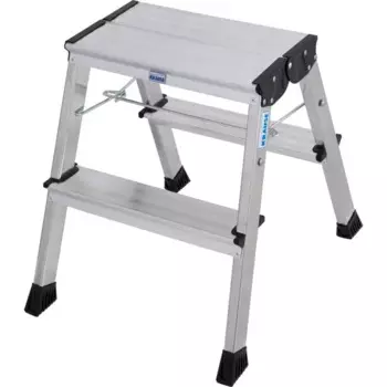 Стремянка-табурет алюминиевая Krause Rolly 4 ступени, максимальная нагрузка 150 кг