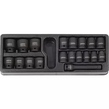 Licota ACK-384022 Набор ударных головок 1/2" 10-32 мм и удл. 19 пр. в ложементе
