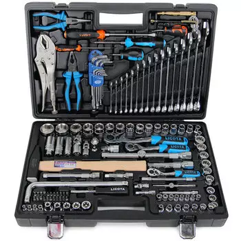 Licota ALK-8022F Набор инструмента 1/4", 3/8", 1/2", 6 и 12 гр. 131 предмет