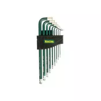 KRAFTOOL 27445-H9 Набор шестигранных длинных ключей INDUSTRIE 1.5-10 мм, 9 пр