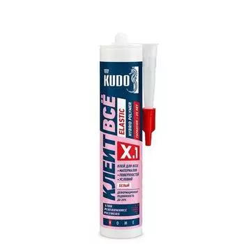 KUDO KX-1W Клей KUDO КЛЕИТ ВСЁ ELASTIC на основе гибридных полимеров, белый, 280 мл KX-1W