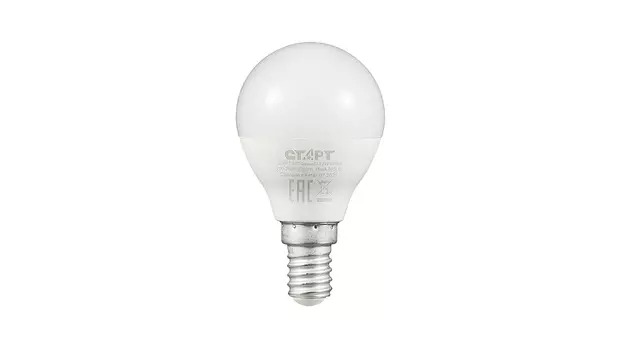 Лампа светодиодная E14 шар, 7 Вт, 4000 K / нейтральный свет, 220 В, СТАРТ LEDSphereE14 7W 40 WS (17264)