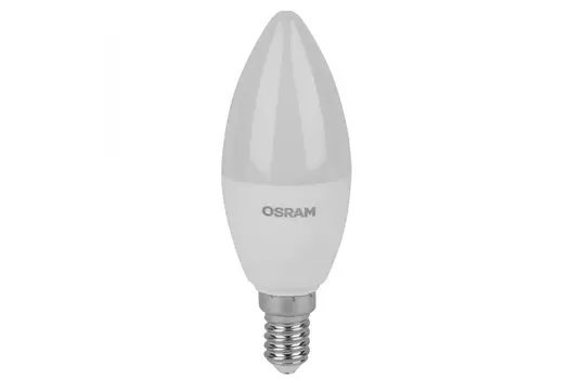 Лампа светодиодная E14 свеча/B38, 7Вт, 4000K / нейтральный свет, 560лм, OSRAM VALUE (4058075578944)